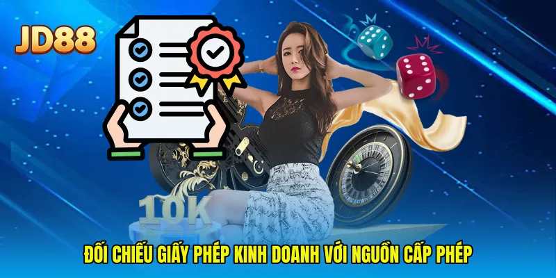 Đối chiếu Giấy phép kinh doanh với nguồn cấp phép
